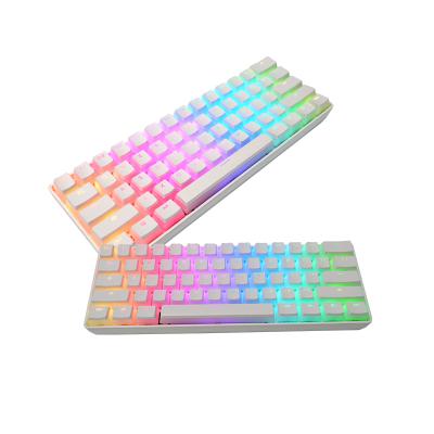 China Anti-ghosting durable using portable hot-swappable gaming keyboard RGB light wireless mechanical keyboard for sale