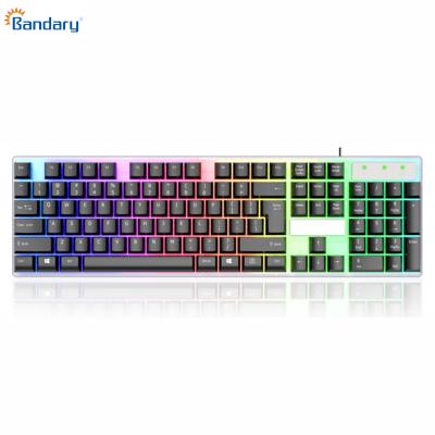 China Anti-ghosting Wholesale Led 104 Keys ABS Keyboard Custom Logo Wired Desktop Keyboard With Backlight for sale