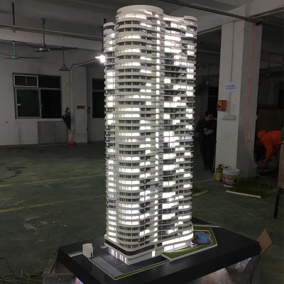 China High quality Architectural scale building model with 50% internal lighting for sale