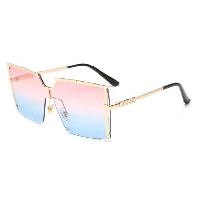 China 2021 Fashion Designer Sunglasses Famous Brands Hippos Sunglasses Fashion Ladies Metal Shades Gradient Ocean Party Sun Glasses Uv400 for sale