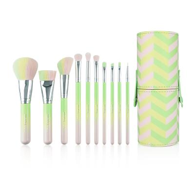 China Angular Blush 10cps Color Eyeshadow Professional Powder Brush Beginner Set Makeup Brush Affordable Beauty Tool for sale