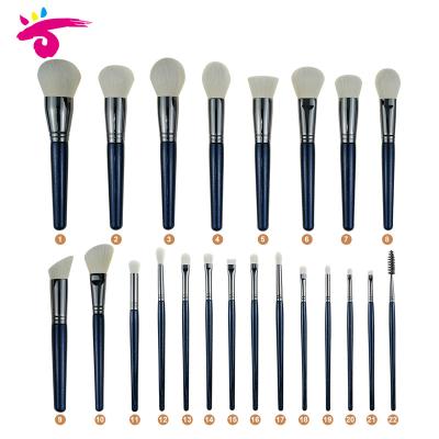 China Angular Blush Crystal Fiber Copper Ferrule Brush Micro Sets Soft 22pcs Feels Premium Makeup Brush Set for sale