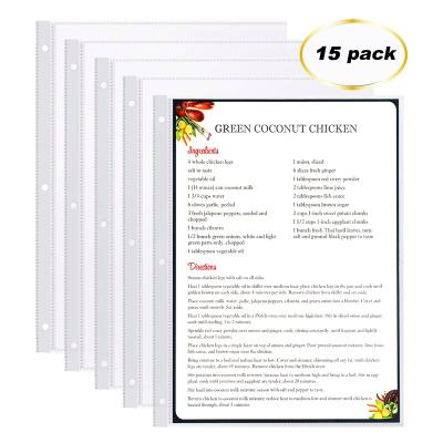 China 8.5*9.5*2 inch OEM/ODM Accepted 3 Ring Recipe Binder Book With Writing Recipe Product for sale