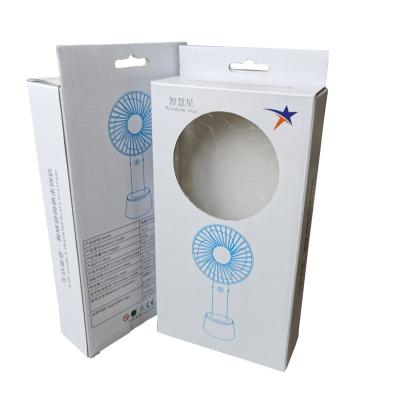 China Factory Hot Selling Recycled Materials Fog Fan Packaging Hand Held Free Sample Paper Boxes for sale