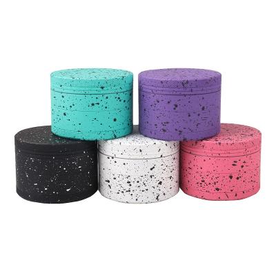 China Smoking Accessories 4 Layer 63MM Non Stick Dry Herb Tobacco Smoke Tools Aluminum Alloy Rubber Paint Herb Grinder for sale