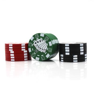 China Smoking Accessories 40MM 3 Layers Tobacco Chip Herb Grinder Herbal Poker Accessories Cigarette for sale