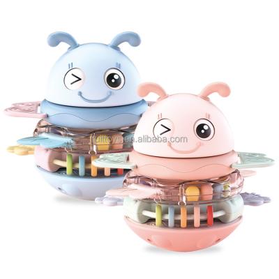 China Eco-Friendly Material Baby Toys Educational Learning Rattle Musical Stacking Rocker Cute Baby Toy Teether for sale