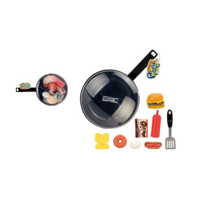 China Toy Plastic Cooking Set Kids Kitchen Play Pots and Pans Funny Educational Toys for sale