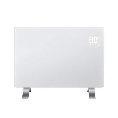 China Protection Safety Bathroom LED Display Timing Convector Mirror Overheat Glass Infrared Panel Heater for sale