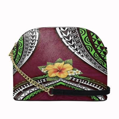 China Good Quality Cross - Body Bag Polynesian Printed New Arrivals Good Quality Cross - Body Bags Messenger Bag Leather With Chain for sale