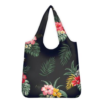 China Custom Reusable Hawaiian Style Tote Shopping Bag Supermarket With Logos for sale