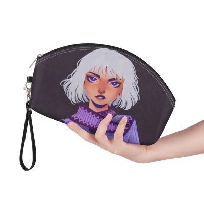 China African American Girl Fancy Black Cosmetic Print Zipper Small Eco-Friendly Personalized Bag For Make Up Bag Eco Luxury Travel for sale