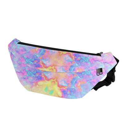 China Raibow Runners Colorful Printed Anti-theft Bum Bag Adjustable Size Sports Travel Hip Pouch Fanny Pack Waist Bag Belt for sale