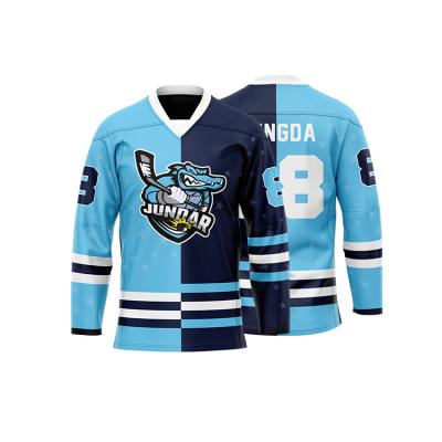 China High End Sets Environmental Protection Double Sided Mens Team Reversible Ice Hockey Jersey for sale