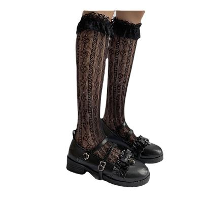 China Antibacterial Soft Pile Socks Lace Love Japanese Lolita Stwo-Dimensional Tube Socks for sale