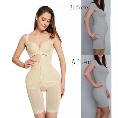 China Full Waist Trainer Fajas Colombianas Shapewear Breathable High Compression Body Shaper Jumpsuit Crotrol Thigh Trimmer Post Surgery Waist Trainer for sale