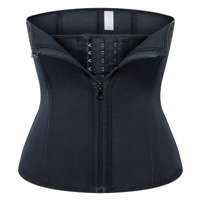 China Wholesale Viable Women Body Shaper Corset Cincher Zipper Hook Slimming Belt Adjustable Plus Size Waist Trainer Neoprene for sale