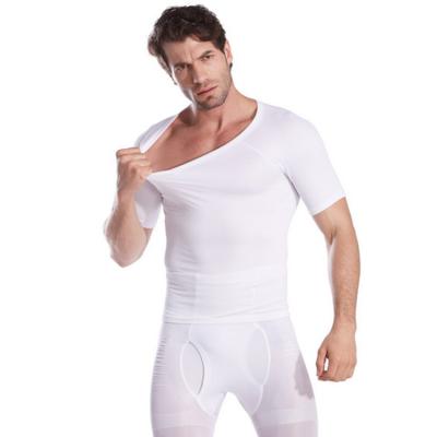 China QUICK DRY Drop Shopping 2021 Hot Selling New Style Men Belly Shaper Vest Abdomen Men Body Shaping Slimming Short Sleeve Men Shapers for sale