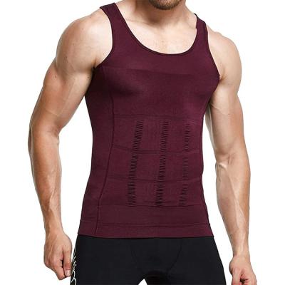 China 2021 Wholesale QUICK DRY New Style Customize Breathable Belly Shaper Vest Comfort Men Body Shaping Slimming Men's Shapers Underwear for sale