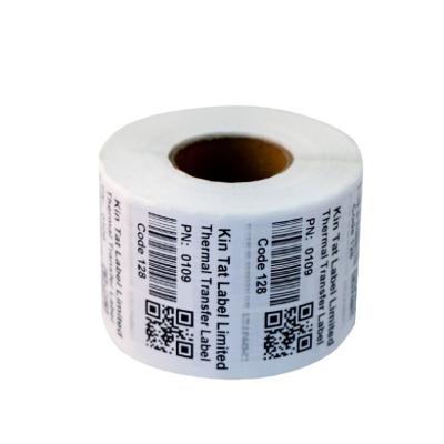 China Waterproof / Oil Proof / Anti-scratch Blank Thermal Paper Printable Adhesive Barcode Label Roll For Wholesale for sale