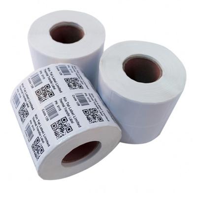 China Waterproof/Oil/Anti-scratch Price Proof On Side White Bottom 40*30mm Self Adhesive Thermal Shipping Label Sticker Roll for sale