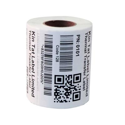 China Waterproof / Oil Proof / Anti-Scratch Thermal Label Roll Customized Preprinted White And Pure White Label Sticker for sale