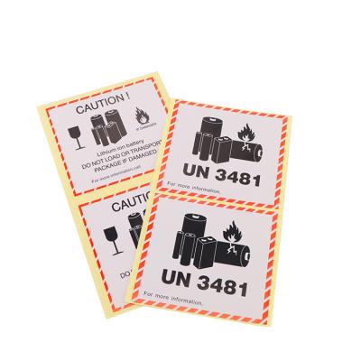 China Red Fragile Shipping Label Caution Label Sticker Warning Paper Sheet For Thermal Transfer Printer for sale