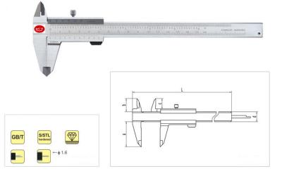 China 0 mm – 200 mm Four-ways Stainless Steel Caliper With Metric and Inch Scales for sale