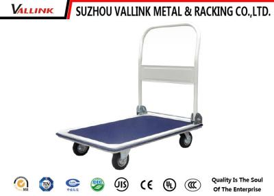 China Light Weight Foldaway Steel Hand Trolley With Rubber Platform For Office for sale