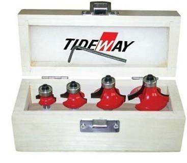 China T.C.T Router bit sets 4 set, made of 45#carbon steel for sale