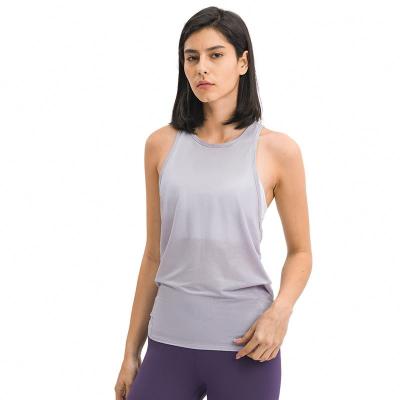 China New Arrival Breathable With Light Fabric Wear T-shirt Yoga Suit Active Sport Wear Fitted Women'S Breathable Tank Top for sale