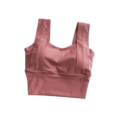 China Breathable Sports Bra Women Sports Bra Workout Gym Shockproof Yoga Bra Tops Gathered Tops for sale