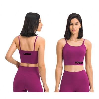 China Breathable tiktok wear yoga wear set top full frame gym tank top sports bra women-2021 active sexy top collection for sale