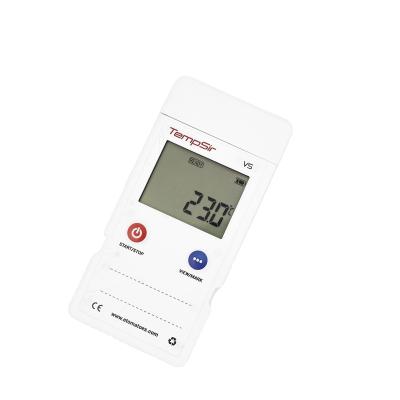 China Temperature Datalogger Recording Digital USB Temperature Data Logger Recorder TempSir-VS Disposable External Sensor 16000 counts for Transport Refrigerated for sale