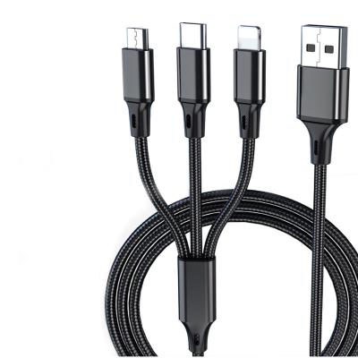 China Hot Sales 3 MP3/MP4 Player In 1 Usb Cable For Mobile Phone Charger Usb Charging Cable for sale