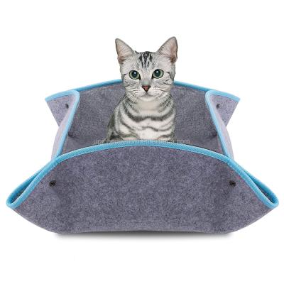 China High Quality Cheap Price Travel Felt Pet Bed Pet Bed Cave Felt Cat House Made Of Felt for sale