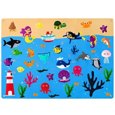 China Intelligence Upin Developing Handmade DIY Ocean Judged Fish Learning Toy Judged Ocean Board Stories Sets For Toddler Kids for sale