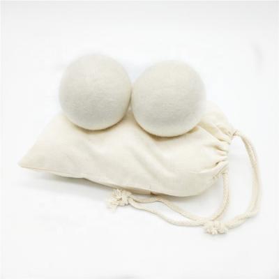 China Wholesale Eco Friendly 6 Pack Laundry Wool Dryer Cleaning Balls With Cotton Bag for sale