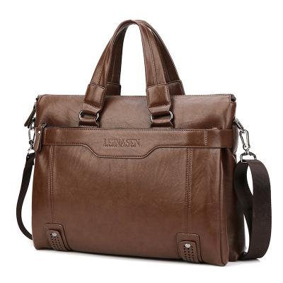 China Wear Resistant Bottom Hot Fashion Trendy And Durable Light Brown/Dak Brown /Black PU Skin Men's Bags For Travel Carry for sale