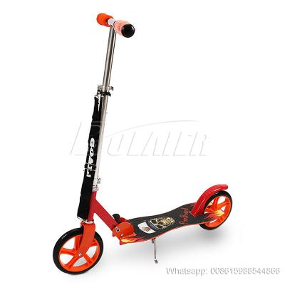 China PU wheels big wheel kick scooter, 200mm big wheel kick scooter for adult for sale