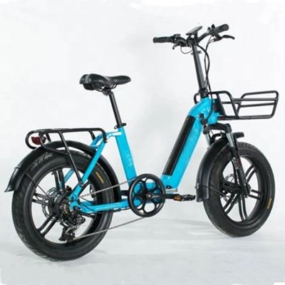 China Standard high quality folding bicycle with 500w 20 inch foldable fat tire electric bike for sale