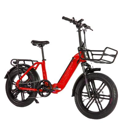 China 2020 Hot China Aluminum Alloy Folding Electric Bicycle 20inch Fat Snow Bike for sale