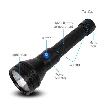 China 2* Bright and Powerful 26650 5000 mAh 4000 Lumens Dive Torch Other Swimming and Diving Products Torch Dive Light 245*67*40mm for sale