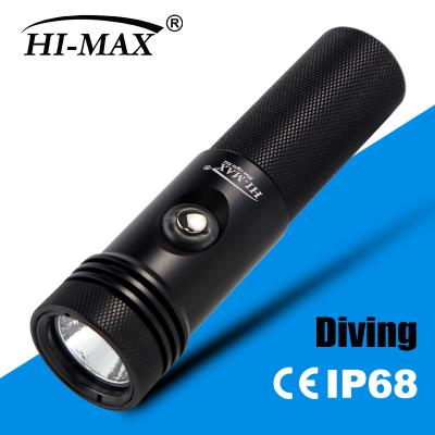 China HiMax Set Torch Mid Low SOS IP 68 Hi Diving Light Underwater Scuba Led Lamp High Power Led Torch Light Dive Light Camping Diving Flashlight for sale