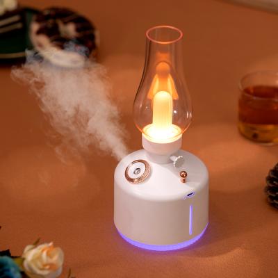 China Retro Hotel New Product Portable Led Table Battery Night Light Air Humidifier For Room Hotel Night Decorative Light for sale