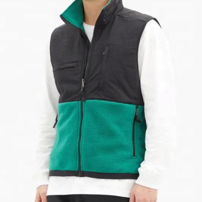 China custom made men's high quality winter jaket Anti-wrinkle men's stand collar fleece vest jacket for sale