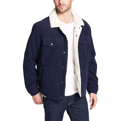 China Manufacturers Breathable High Quality Men's Winter Warm Jacket Corduroy Sherpa Sherpa Trucker Jacket for sale