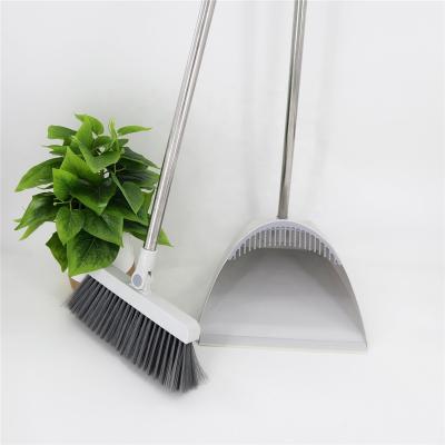 China YISHUA Factory Long Handle Stainless Steel Household Floor Cleaning Brush Dustpan Broom Set Home for sale