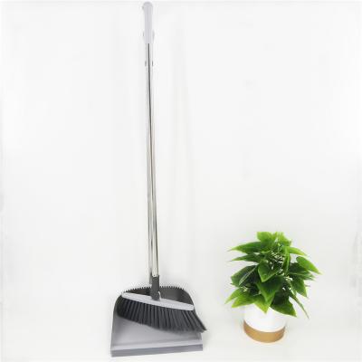 China YISHUA Home Factory Long Handle and Teeth for Kitchen Lobby Home Function Housing Clean Broom and Dustpan Set for sale