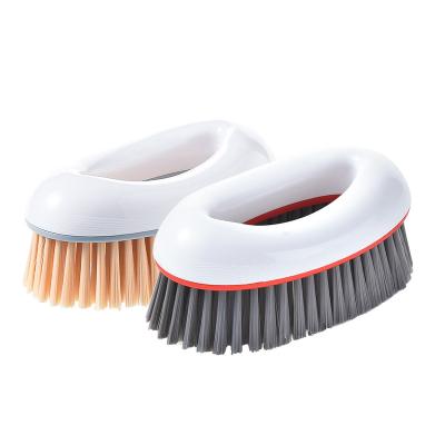 China Durable Factory Clothes Comfortable Handle Cavity Plastic Laundry Cleaning Brush for sale